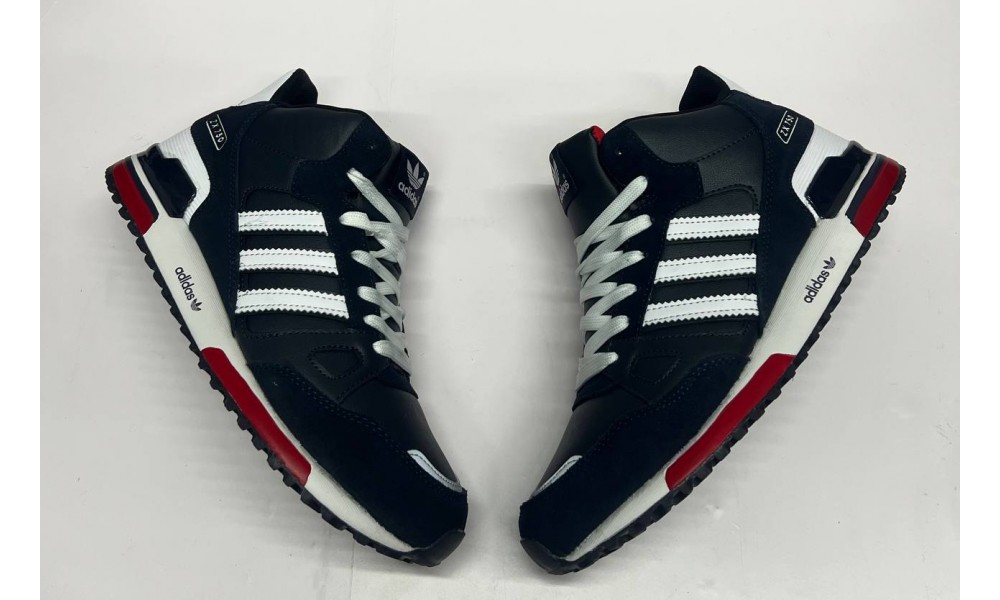 Adidas ZX 750 High Dark Blue с мехом купить в Москве